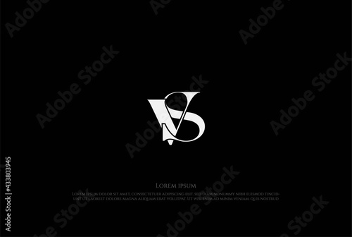 Simple Minimalist SV VS Logo Design Vector