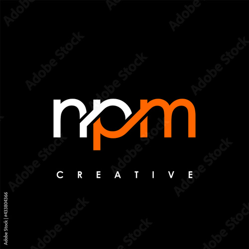 NPM Letter Initial Logo Design Template Vector Illustration
