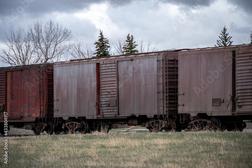 Abandoned box cars