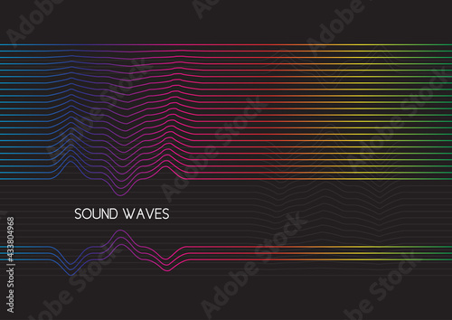 Abstract sound waves design background