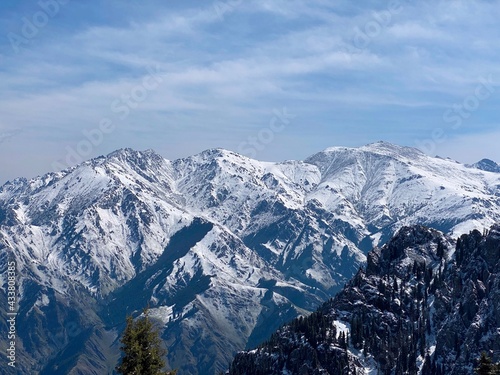 snow covered mountains