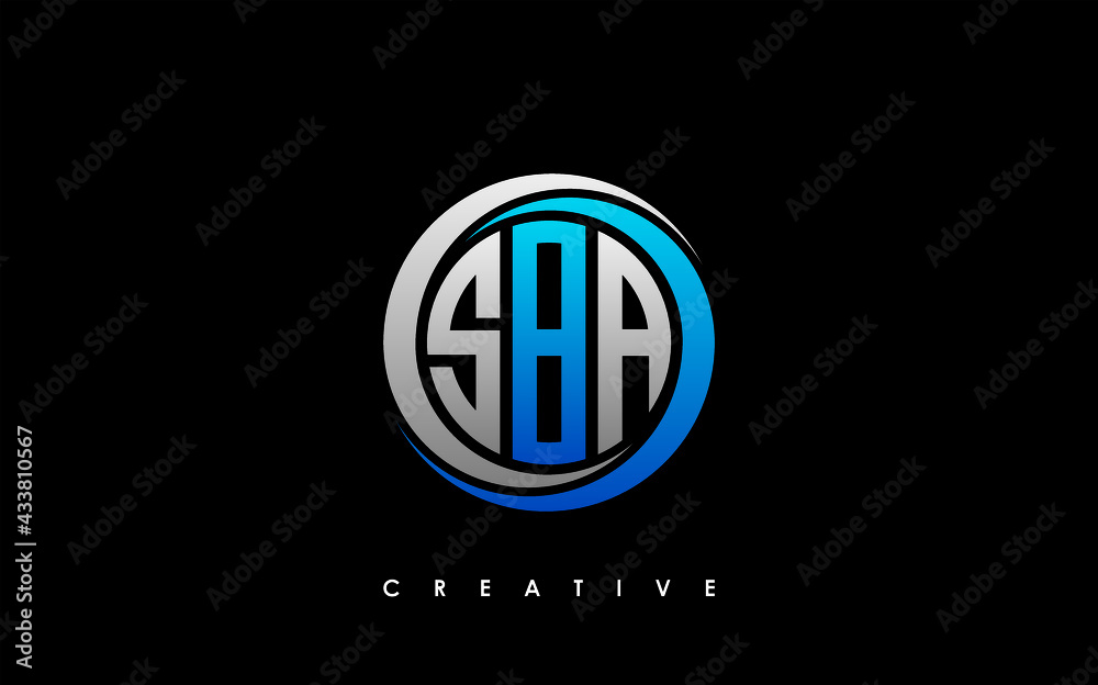 SBA Letter Initial Logo Design Template Vector Illustration SBA Letter Initial Logo Design Template Vector Illustration