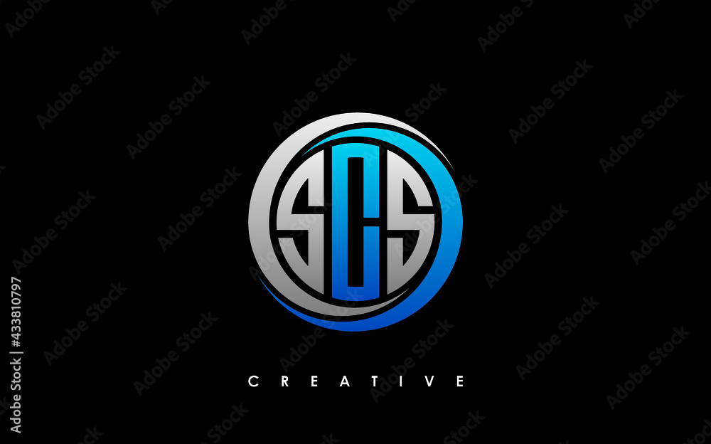 SCS Letter Initial Logo Design Template Vector Illustration SCS Letter Initial Logo Design Template Vector Illustration