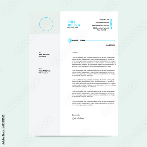 Professional Resume Cover Design Template