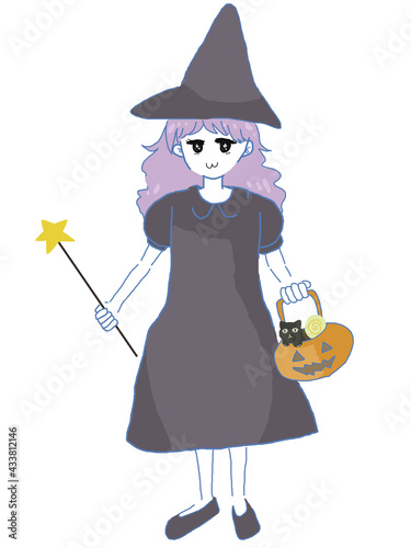 魔女のキャラクター②_デフォルメ_縦