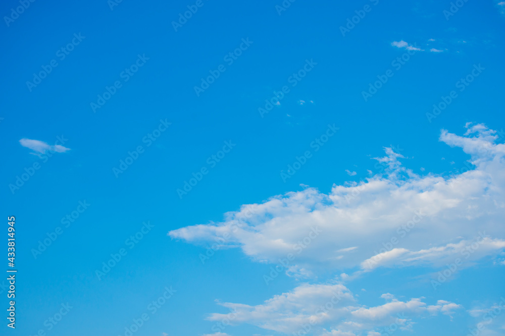 Blue sky and white clouds, the freshness of the new day. The bright blue background gives a feeling of relaxation as in the sky, the scenery of the blue sky and the light of the sun. Blue sky and white clouds, the freshness of the new day. The bright blue background gives a feeling of relaxation as in the sky, the scenery of the blue sky and the light of the sun.