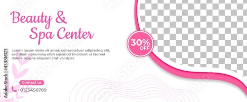 Modern banner template design for spa and massage.