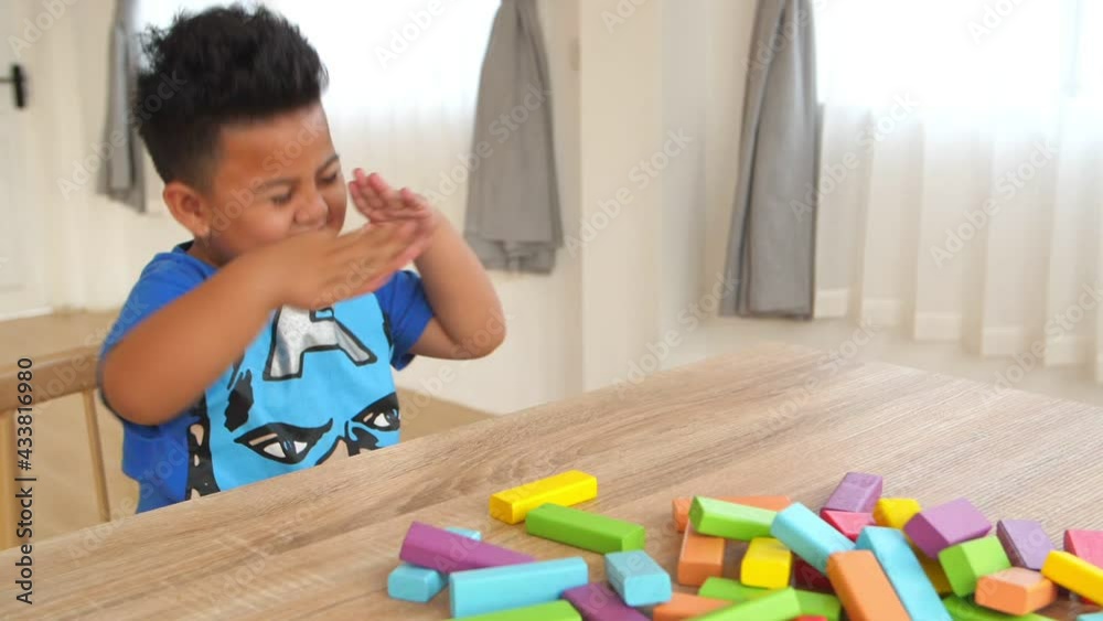 Happy Cute Boy With Color Wood Block Tower Game, Slow Motion
Happy Cute Boy With Color Wood Block Tower Game, Slow Motion