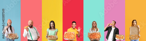 Group of people with tasty ...