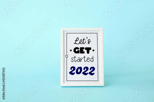 Frame with text LET'S GET 2...