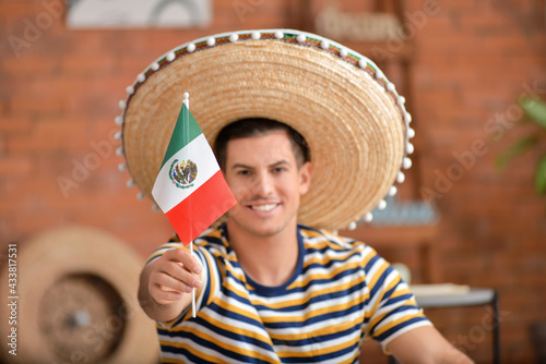 Handsome man in sombrero ha...