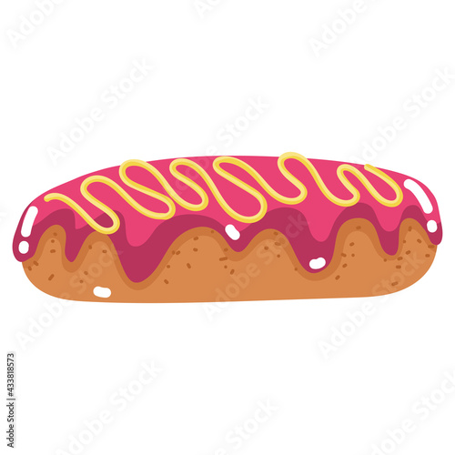 bread with glaze cream