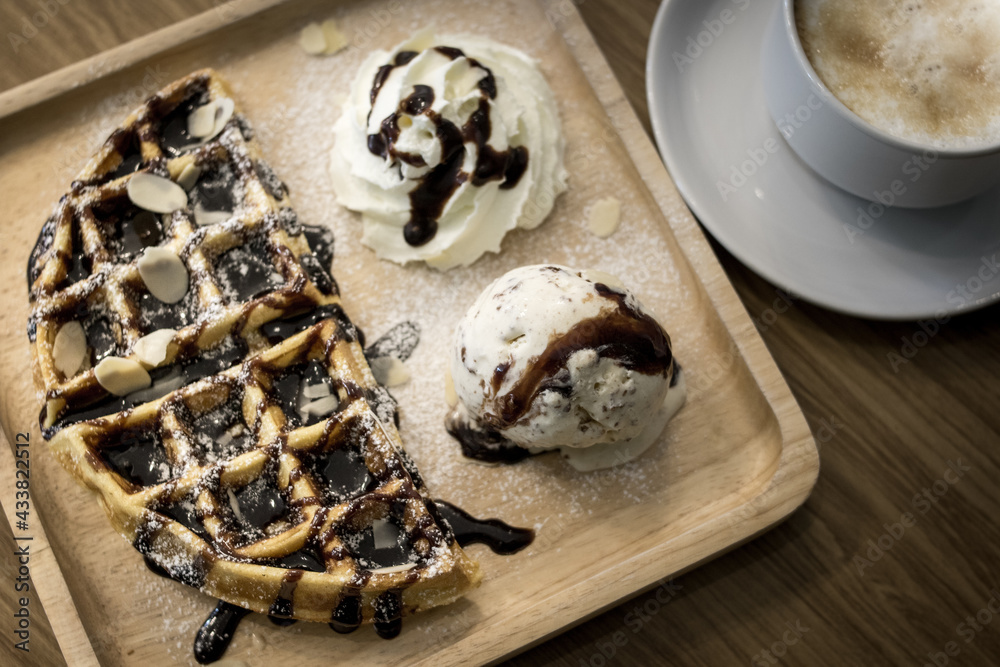 Waffle ice cream