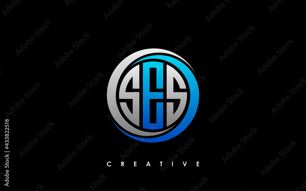 SES Letter Initial Logo Design Template Vector Illustration SES Letter Initial Logo Design Template Vector Illustration