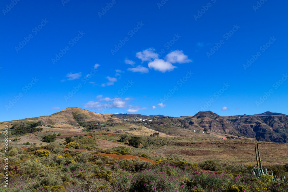 Paisaje de los Llanos de Samarrita en la isla de Gran Canaria Paisaje de los Llanos de Samarrita en la isla de Gran Canaria