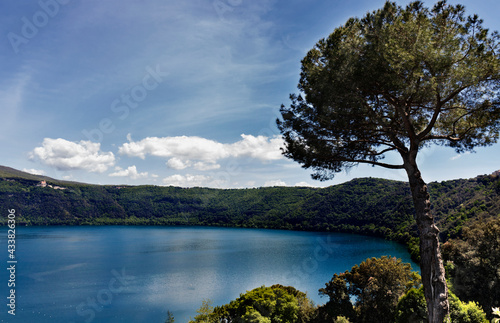 Landscape of Lake Albano Italy -