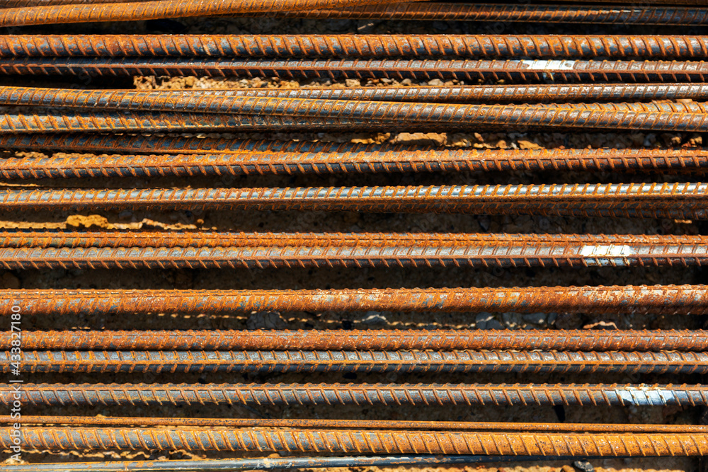 Rust texture on steel lines