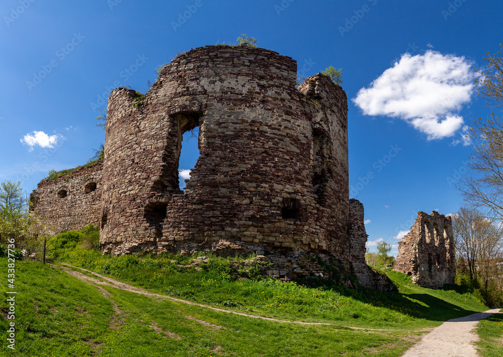 The ruins of the castle in the city of Buchach. Ukraine
