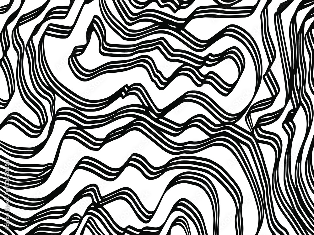 abstract pattern stripes ribbons swirling and waves black and white background abstract pattern stripes ribbons swirling and waves black and white background