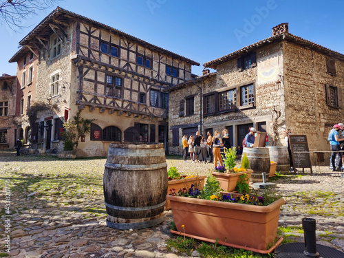 Obraz na płótnie Medieval village of Perouges, center of France. 
