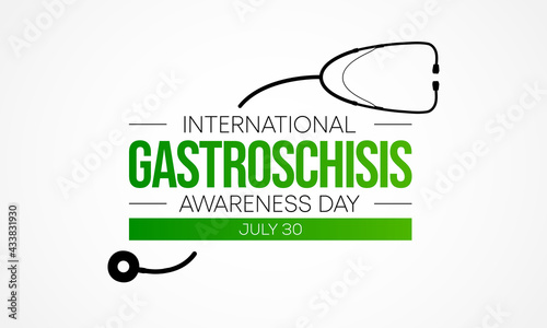 Gastroschisis Awareness Day is observed every year on July 30, it is a birth defect of the abdominal (belly) wall. Vector illustration.