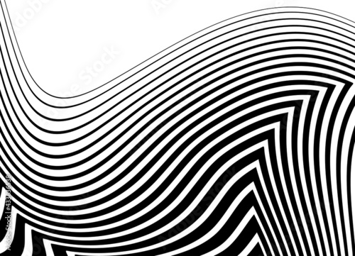 Abstract striped vector background of swirling lines for web design, print, outdoor advertising