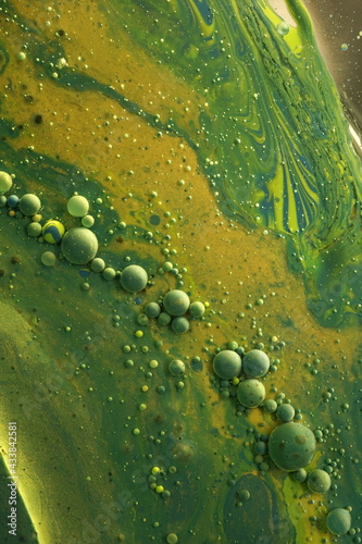 Abstract acrylic bubbles resembling the universe