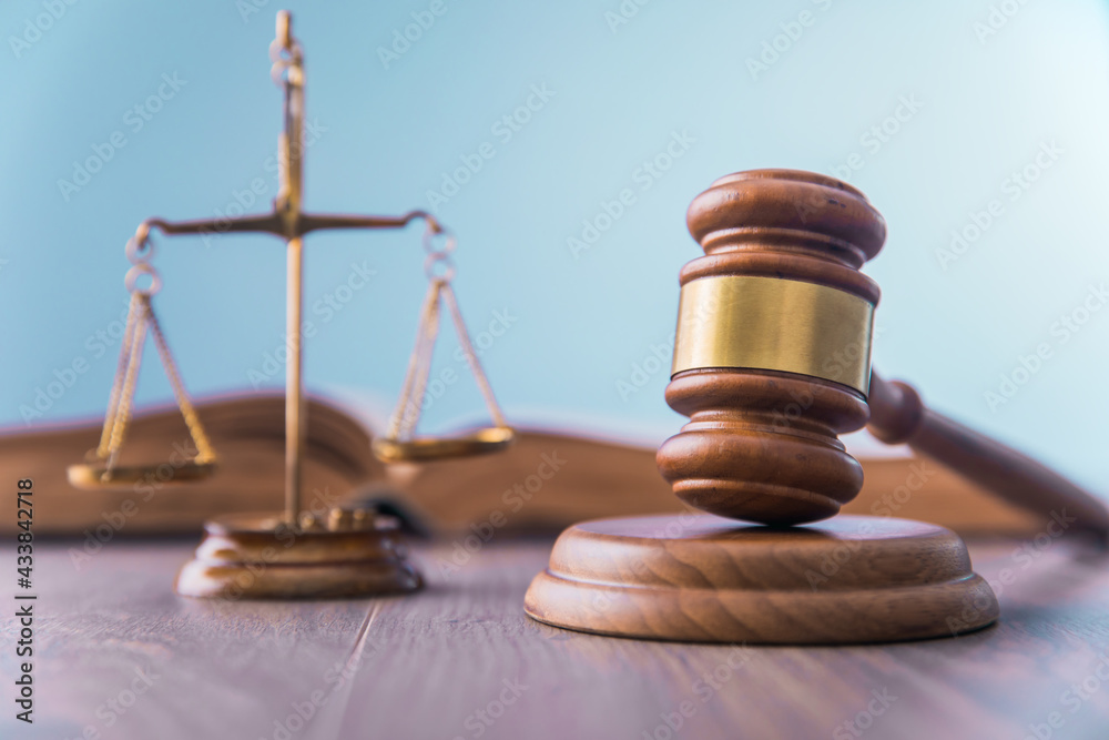 scales with judge gavel and law book scales with judge gavel and law book