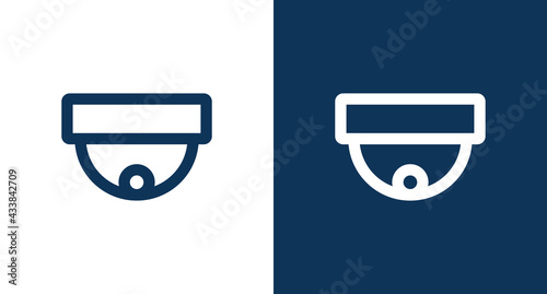 Cctv camera outline icon illustration isolated vector sign symbol