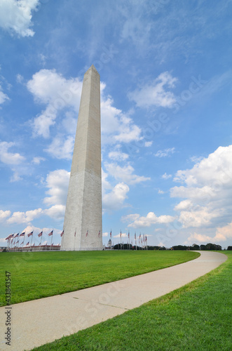 Washington Monument on a cloudy day - Washington DC United States