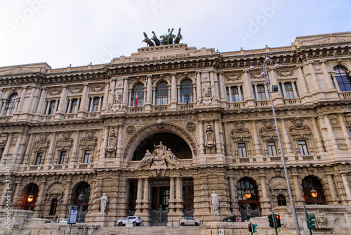 Palace of Justice, home to Supreme Court of Cassation and the Judicial Public Library, in Rome, Italy