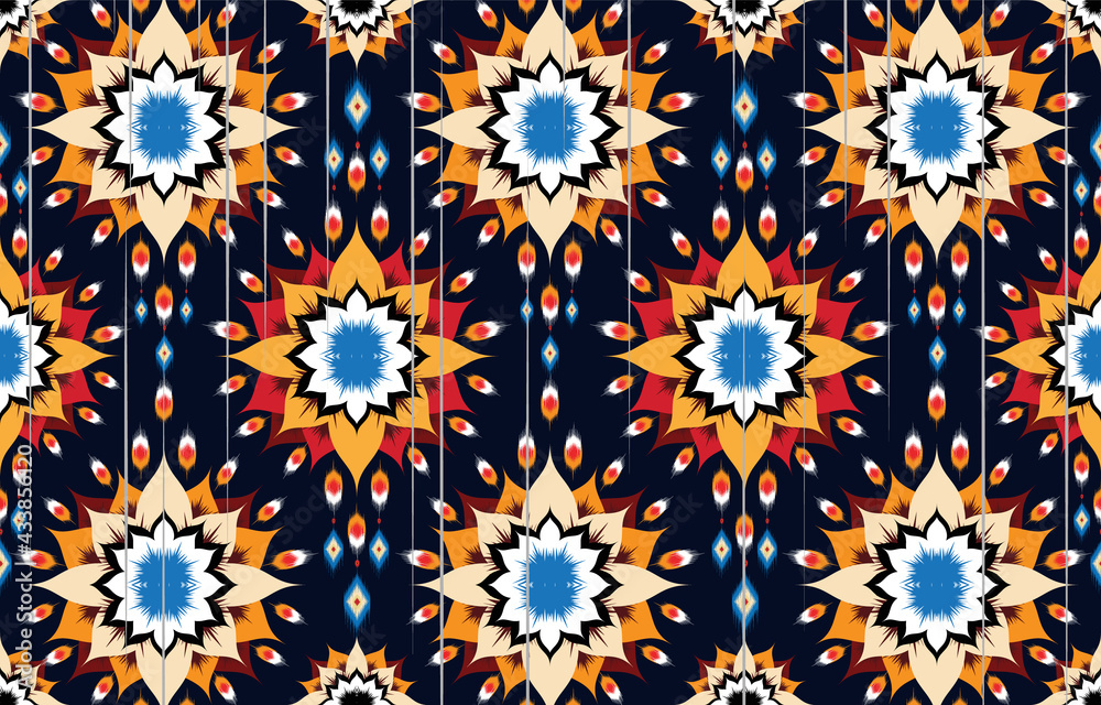 Ikat geometric folklore ornament. Tribal ethnic vector texture. 
Seamless striped pattern in Aztec style. Figure tribal embroidery. 
Indian, Scandinavian, Gyp
sy, Mexican, folk pattern.

