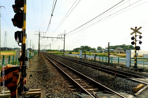 鉄道 線路 風景 春