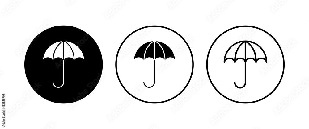Umbrella icon set. umbrella sign icon Umbrella icon set. umbrella sign icon