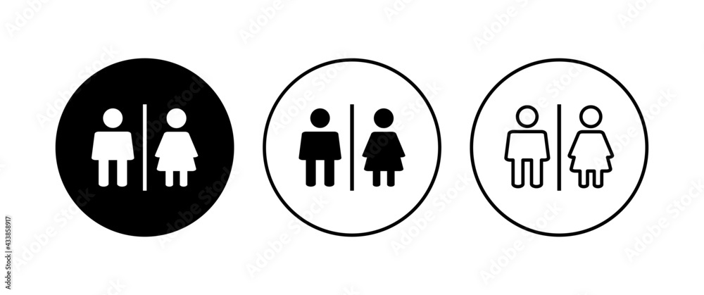 Toilet icon set. restrooms icon vector. bathroom sign. wc, lavatory Toilet icon set. restrooms icon vector. bathroom sign. wc, lavatory