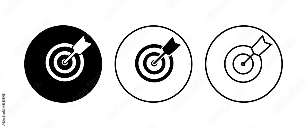 Wunschmotiv: Target icon set. goal icon vector. target marketing icon vector #433858918