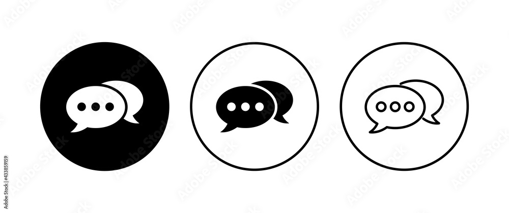 Chat icon set. speech bubble icon. comment icon vector. message. contact us Chat icon set. speech bubble icon. comment icon vector. message. contact us