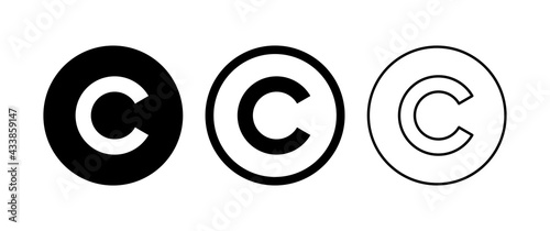 Copyright icon set. copyright symbols