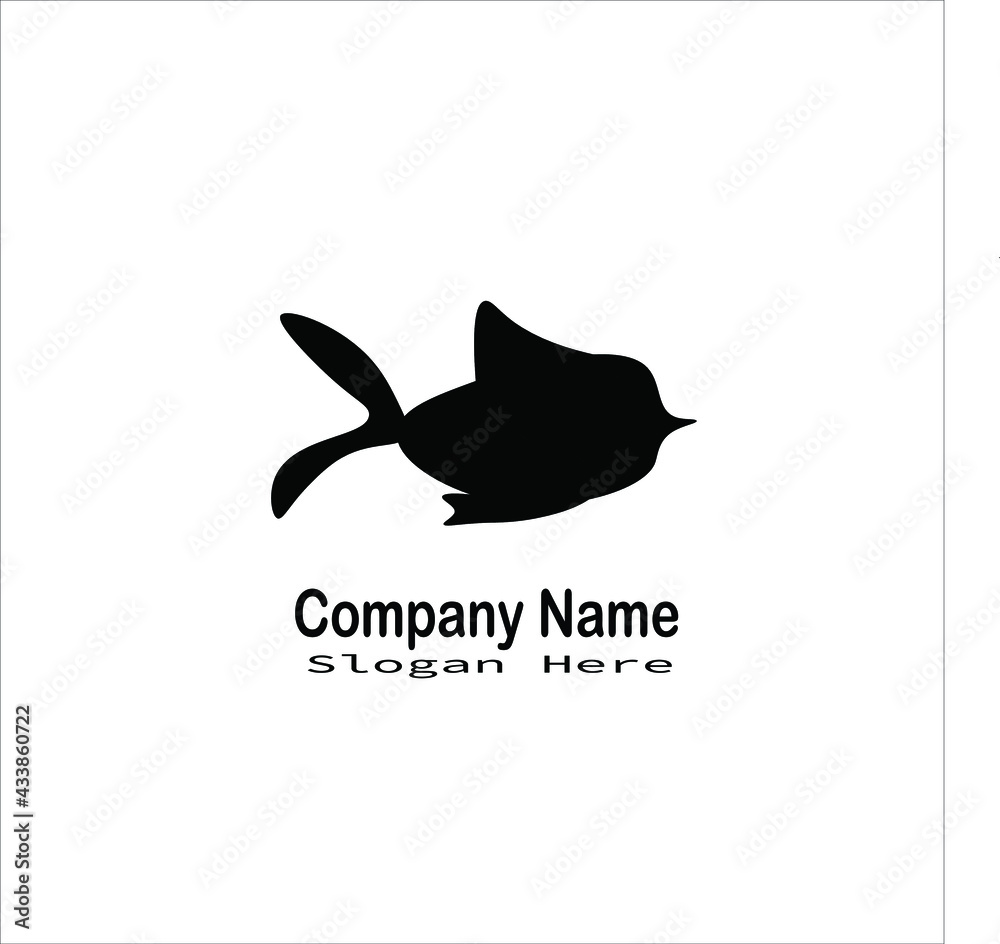 Obraz premium Fish logo on white background