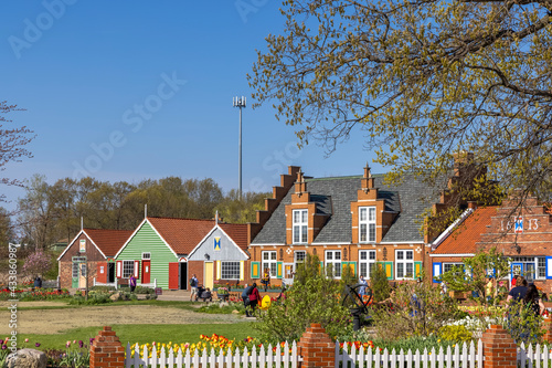 Dutch style architecture shops at Windmill Island in Holland, Michigan photo