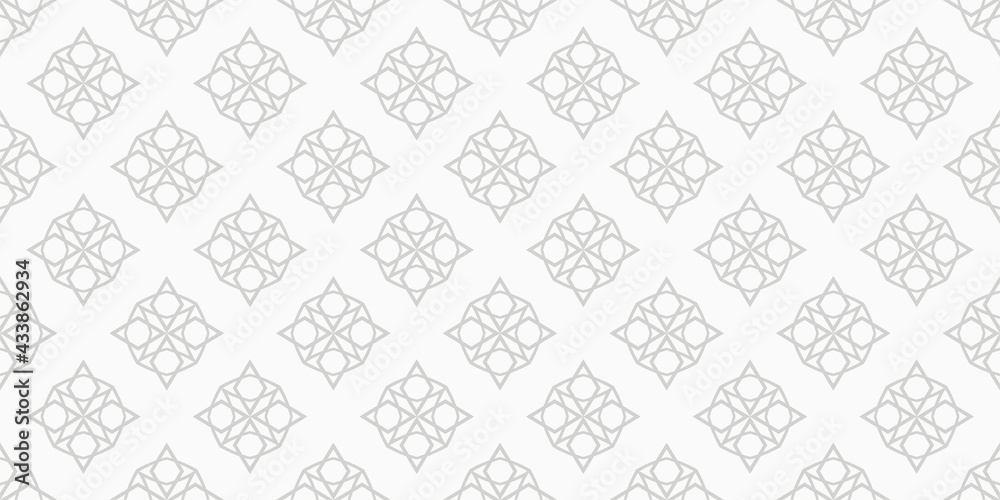 White background with geometric simple elements, wallpaper. Seamless pattern, texture. Vector image