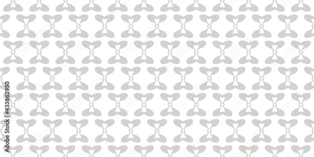 White background with simple decorative ornament, wallpaper. Seamless pattern, texture. Vector illustration for design.