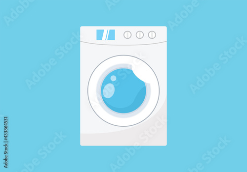 washing machine icon design in flat style