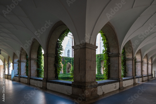 Innsbruck, Austria, October 2018 - view of the cloister of Hofkirche 