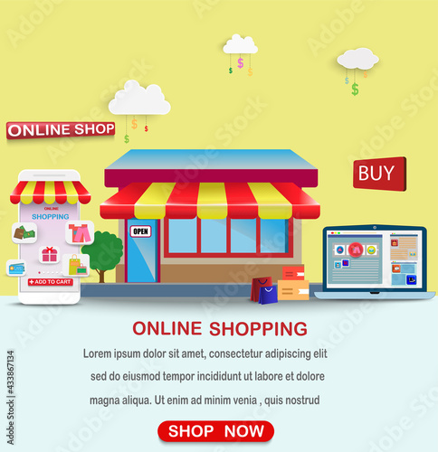 Foto Digital marketing on app smart phone or Website