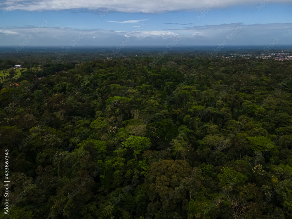 Fototapeta premium Beautiful aerial view of the tropical rain forest in Costa Rica