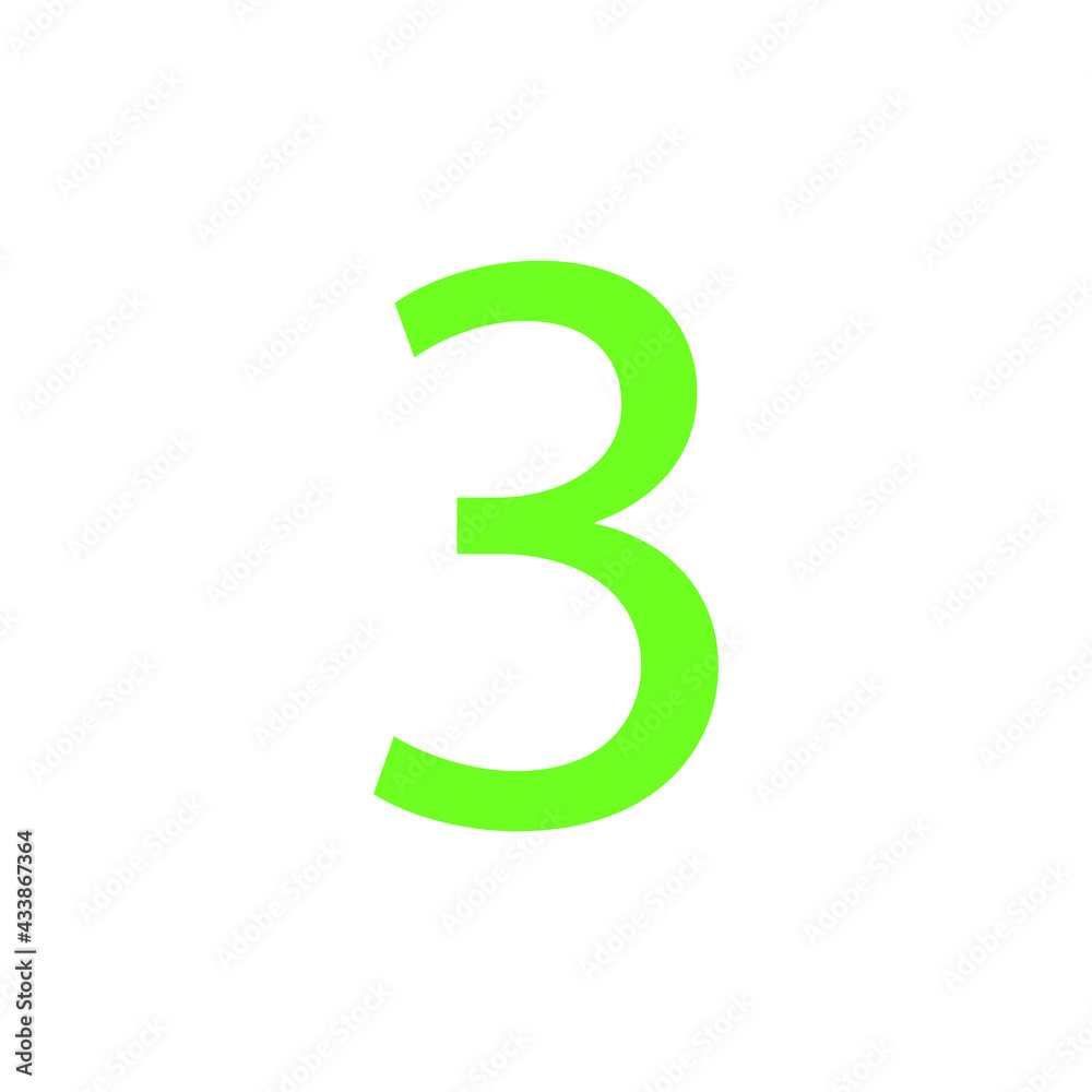 3 NUMBER SIMPLE CLIP ART VECTOR ILLUSTRATION 3 NUMBER SIMPLE CLIP ART VECTOR ILLUSTRATION