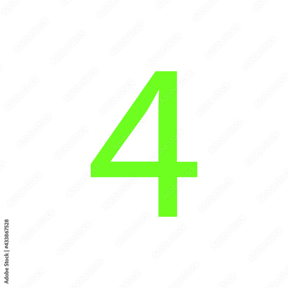 4 NUMBER SIMPLE CLIP ART VECTOR ILLUSTRATION 4 NUMBER SIMPLE CLIP ART VECTOR ILLUSTRATION