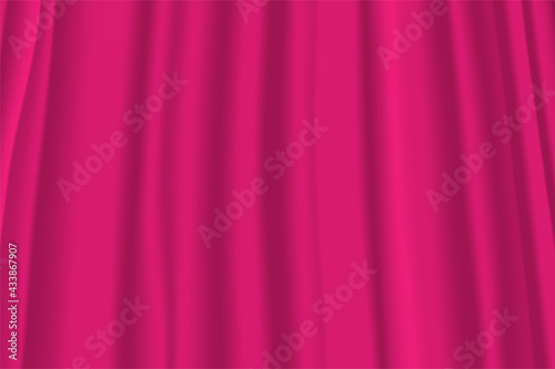 立体的なドレープの背景素材　Silky satin draped curtain background