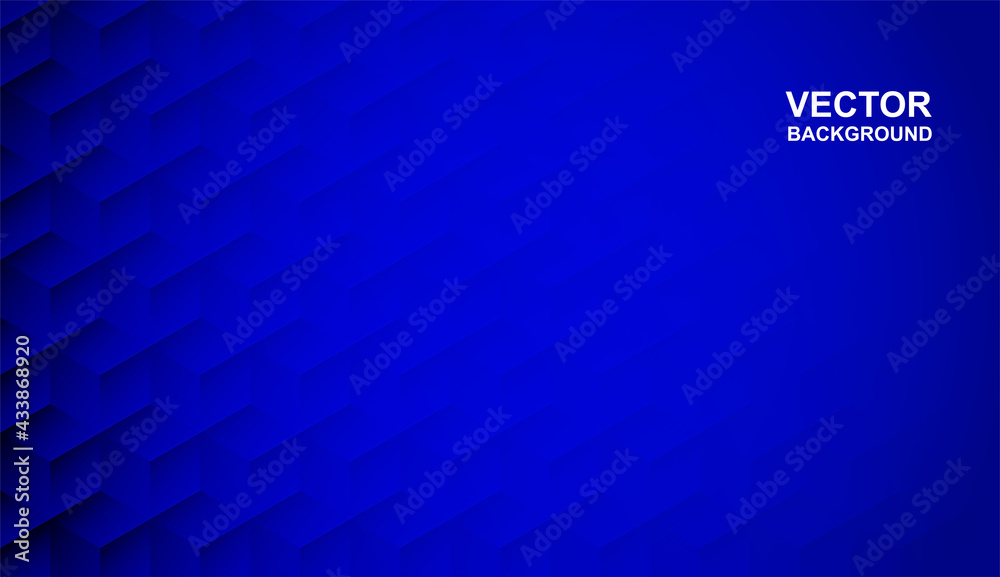 Fototapeta premium Abstract. Geometric shape blue background ,light and shadow .Vector.